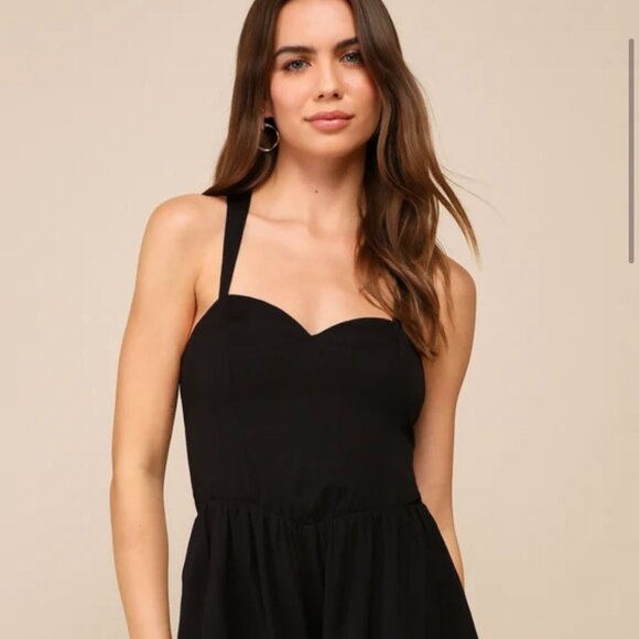 Strolling Portofino Black Sleeveless Romper Size Medium (M) - Picture 2 of 11
